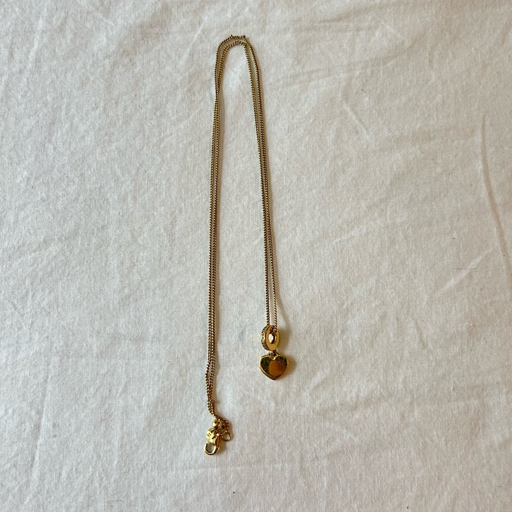Pandora Gold Necklace with heart charm